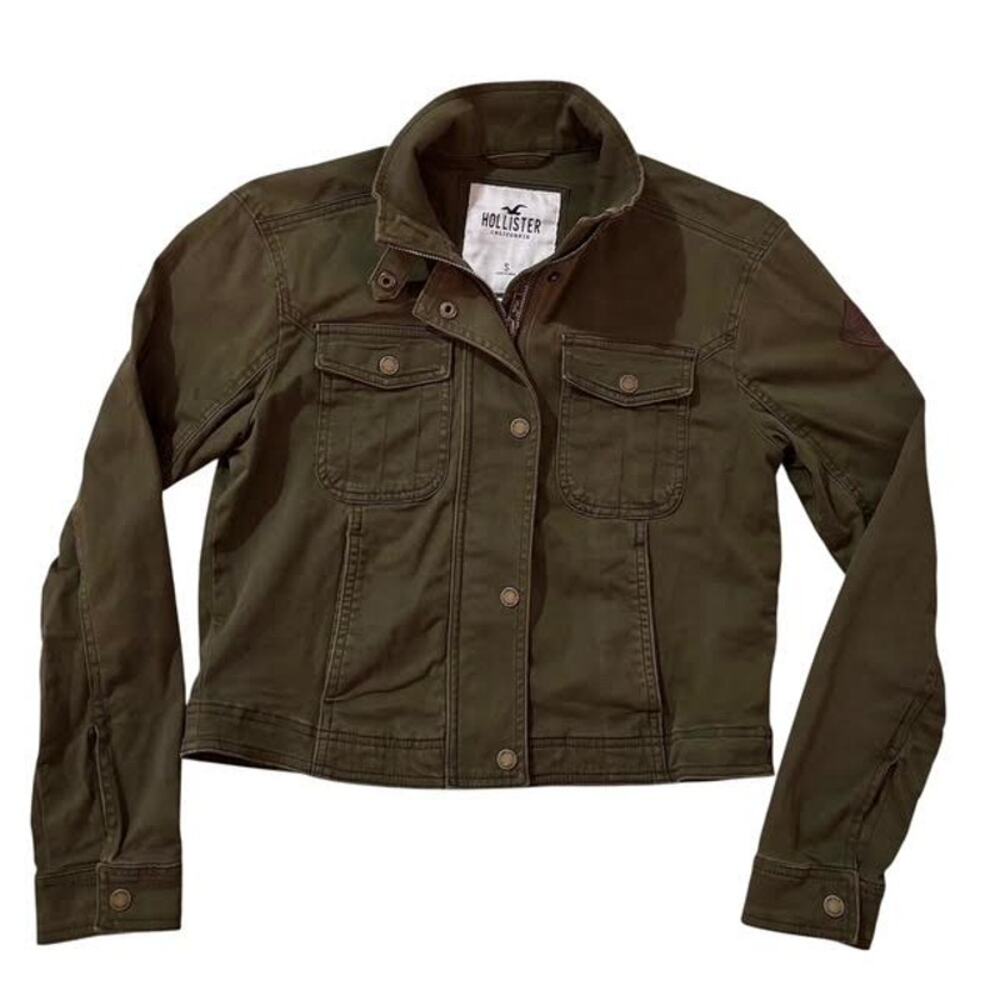 HOLLISTER Y2K WOMEN'S OLIVE GREEN JACKET SIZE SMALL